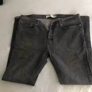 Topman stretch skinny jeans grey